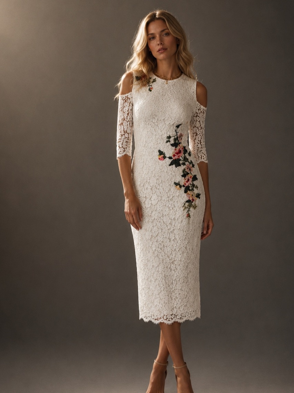 Little Mistress London Lace Midi Dress Occasion